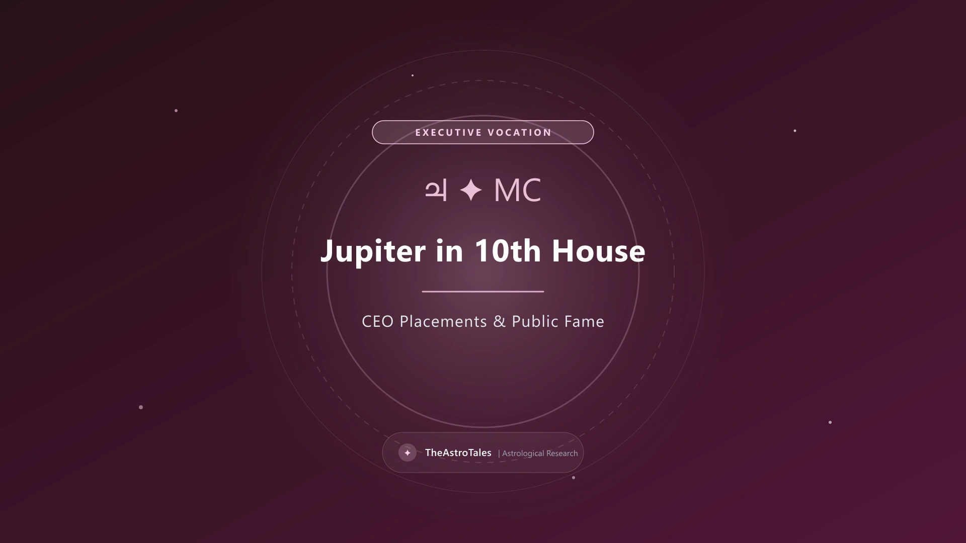 Jupiter in 10th House